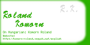 roland komorn business card